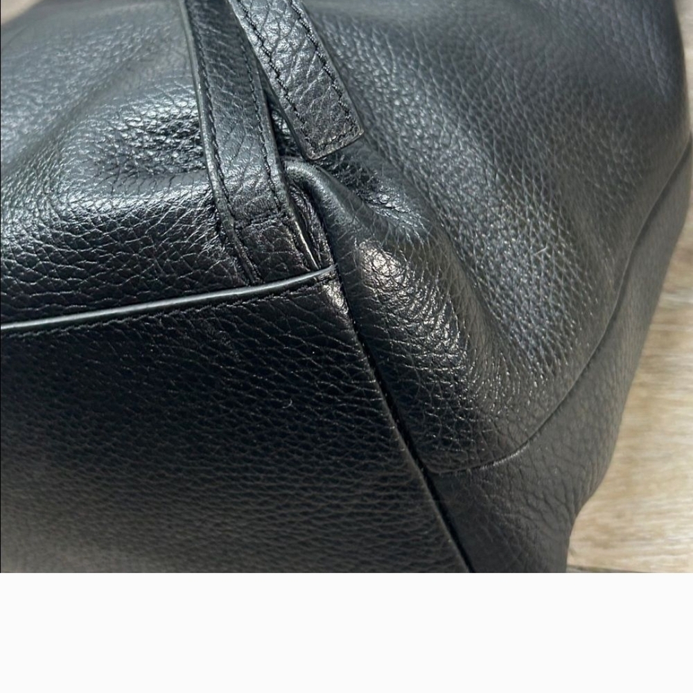 Kate Spade Black Leather Drawstring Backpack - Picture 7 of 13